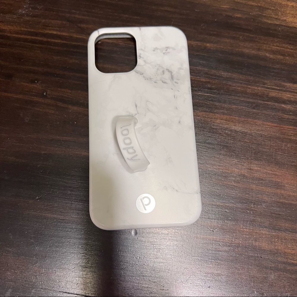 White Marble Loopy Case IPhone 12 Pro